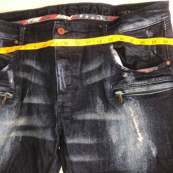 Rockstar Men Exclusive Tiger Fight Jeans EUC - Picture 11 of 14